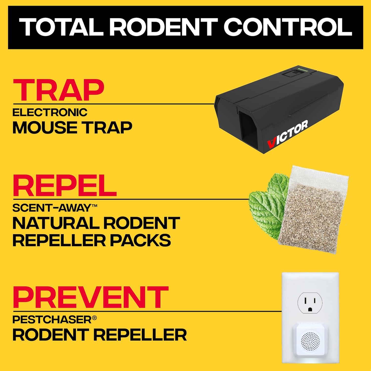 imageVictor Humane Mouse Traps Indoor for Home M250BSR3 No Touch Electric Mouse Traps for Home Pack of 33 Traps