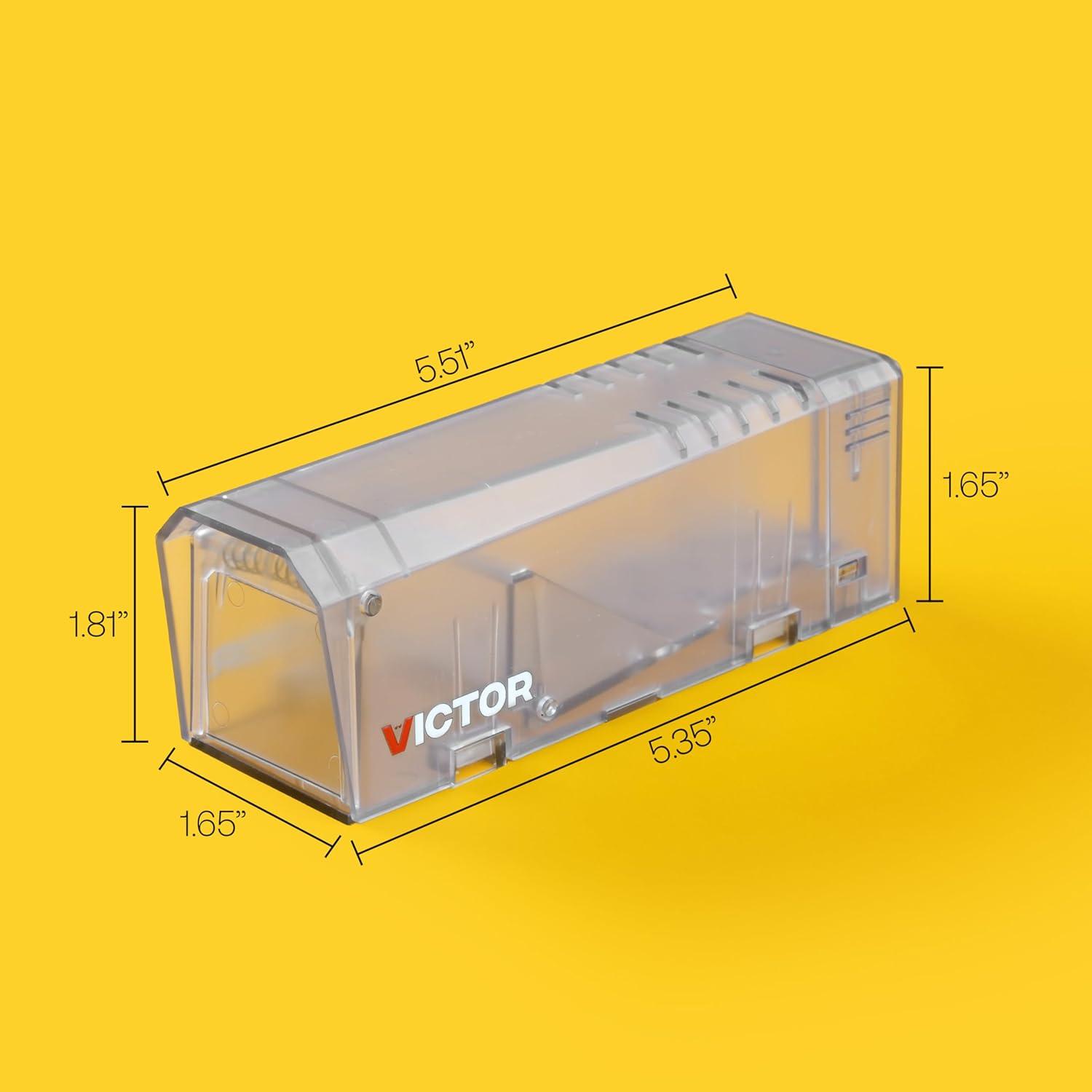 imageVictor Live Catch Mouse Trap 1 Trap M337 Live Catch and Release Trap for Mice Humane Mouse Traps Clear Design Humane Easy to Use 1 Pack1 Trap