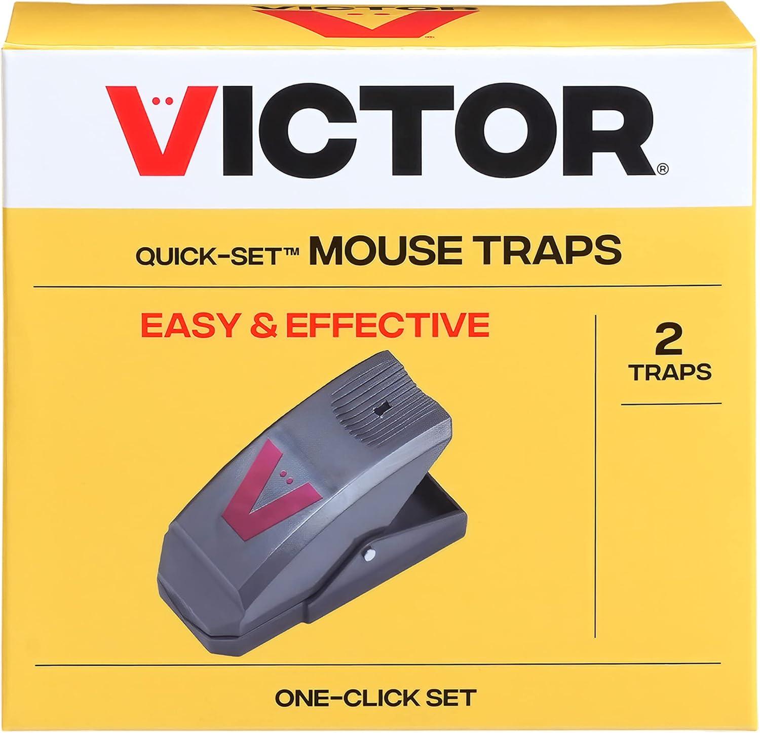 imageVictor M137B QuickSet Effective Mouse Trap and Killer 2 Reusable Instant Kill Mouse Traps