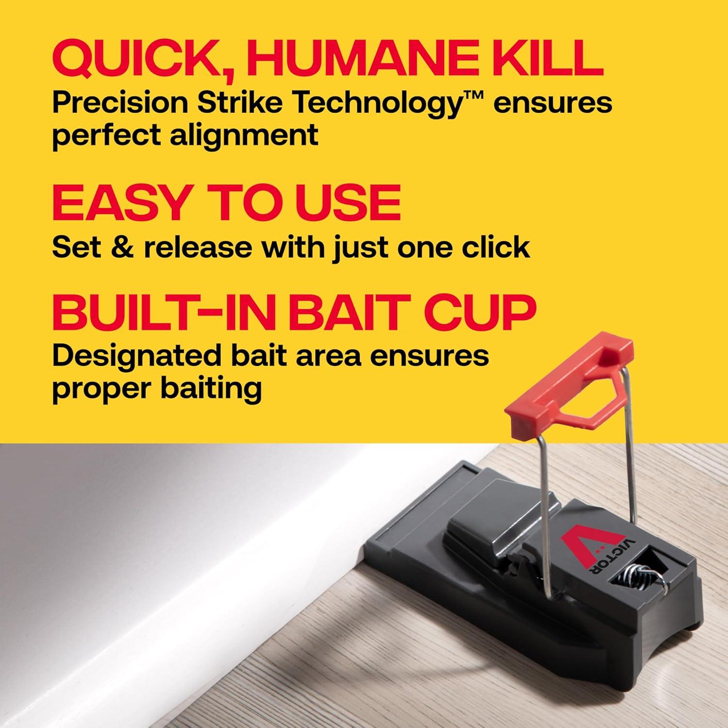 imageVictor M140B QuickKill Easy Set Mouse Trap 2 Reusable Mouse Traps2 Traps