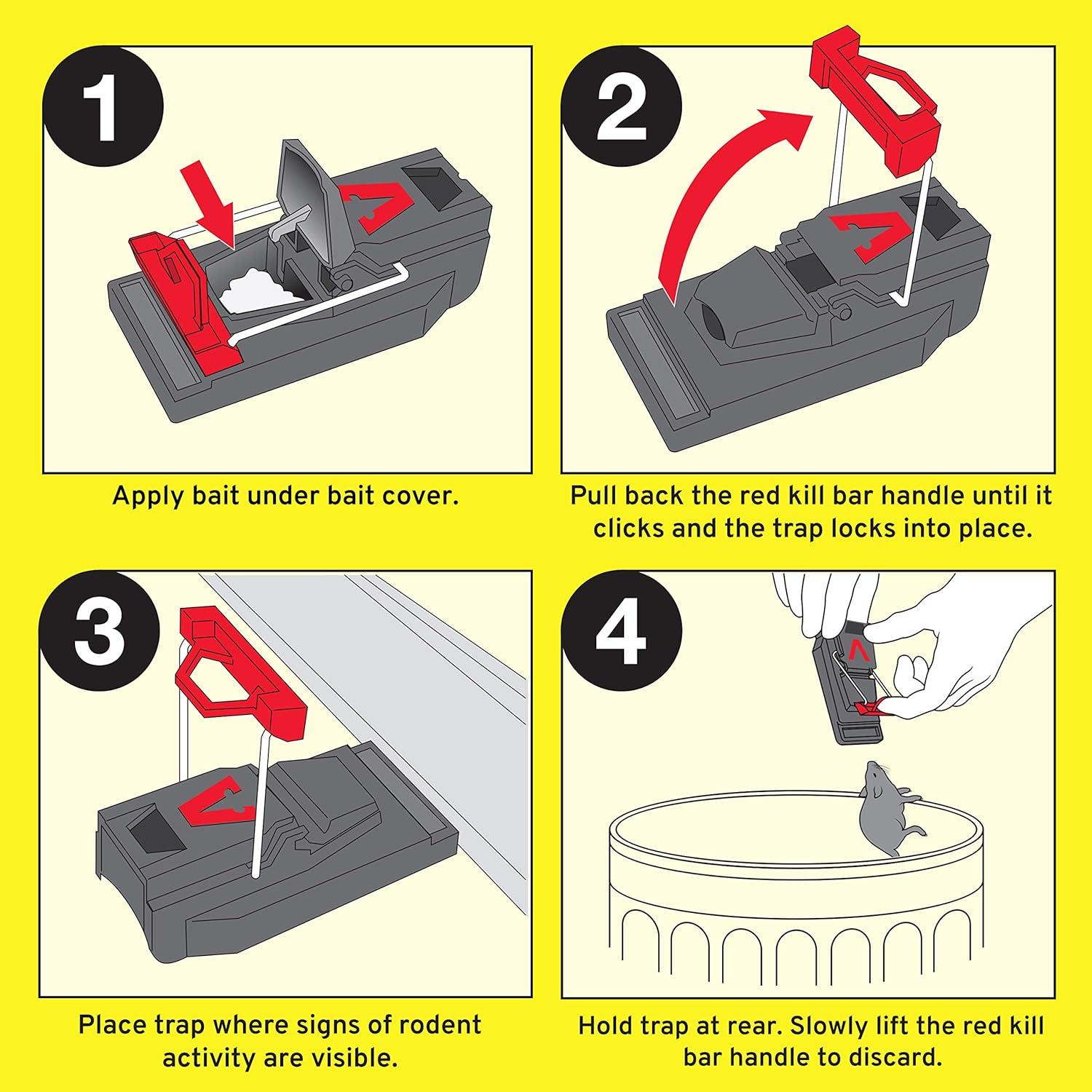 imageVictor M140B QuickKill Easy Set Mouse Trap 2 Reusable Mouse Traps6 Traps Pack of 6