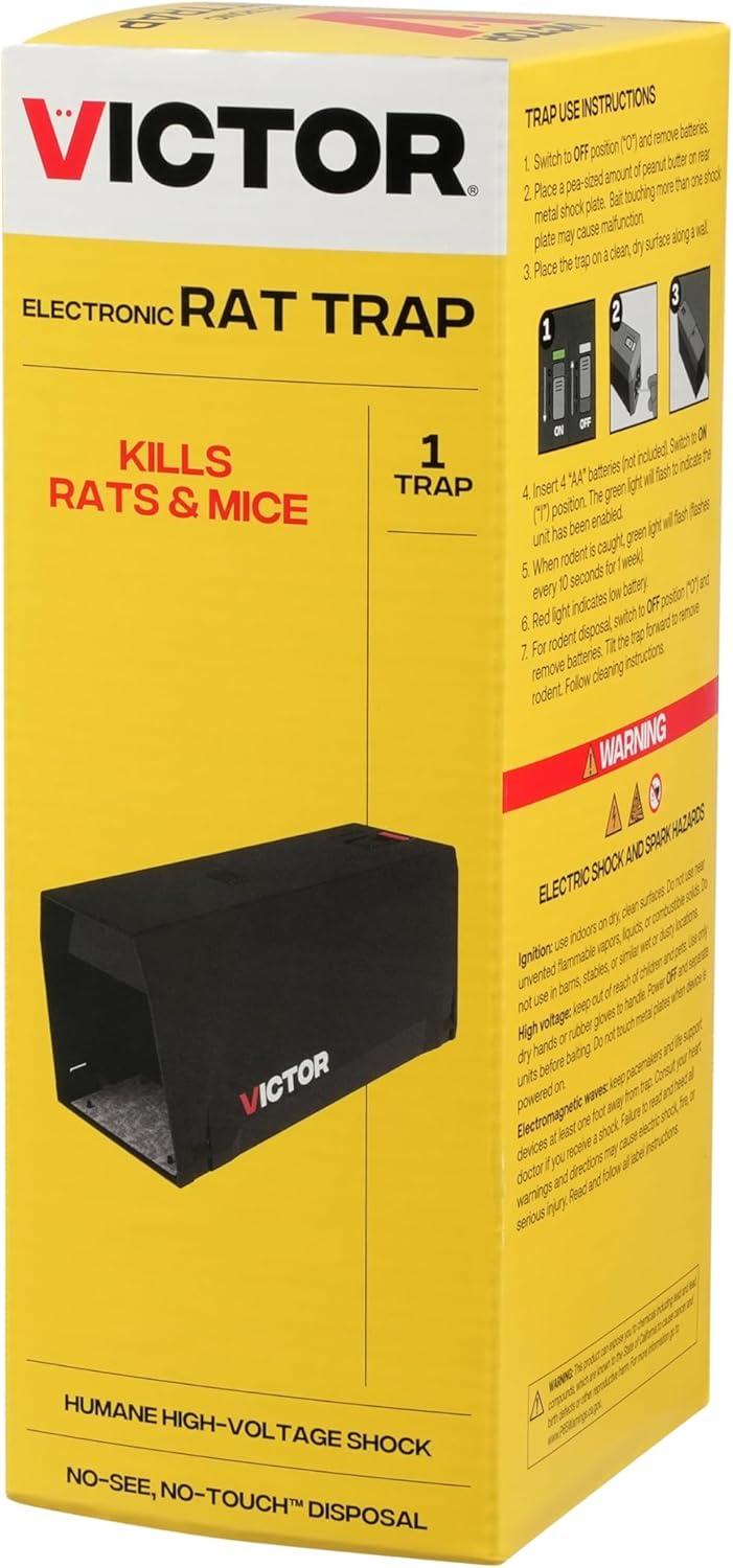 imageVictor M241BSR3 Indoor Electronic Rat Trap Humane Electric Rat Traps Indoor for Home No Touch No See Traps Pack of 31 Trap