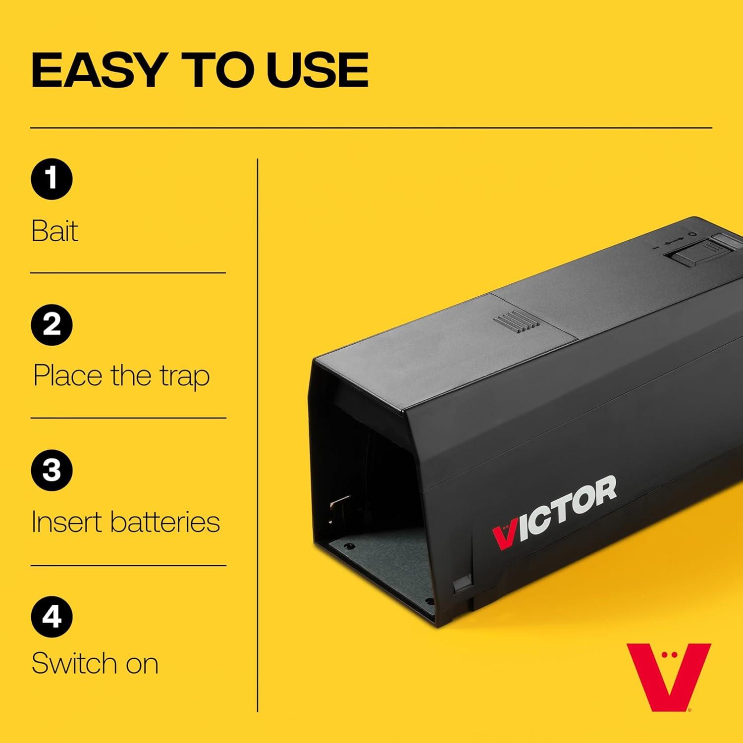 imageVictor M241BSR3 Indoor Electronic Rat Trap Humane Electric Rat Traps Indoor for Home No Touch No See Traps Pack of 31 Trap