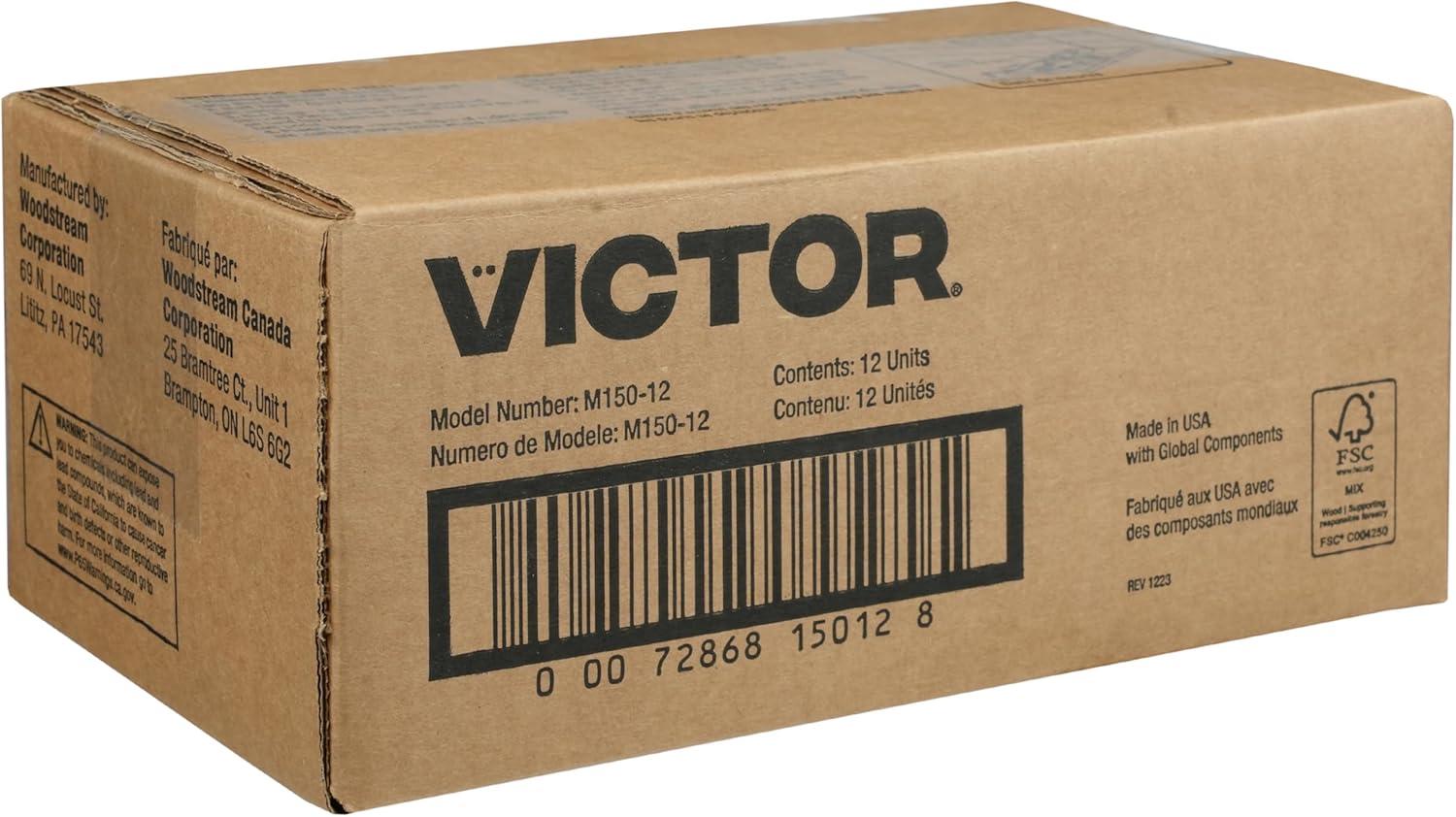 imageVictor Mouse Traps M03512 Plastic Pedal Sustainably Sourced FSC Wood Wooden Mouse Traps 12 Pack12 Metal Pedal Traps