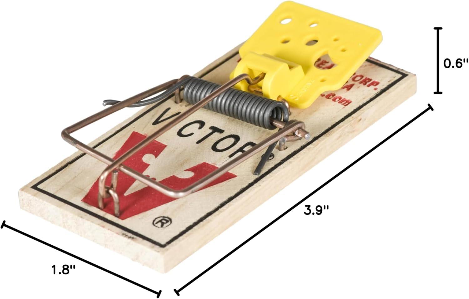 imageVictor Mouse Traps M03512 Plastic Pedal Sustainably Sourced FSC Wood Wooden Mouse Traps 12 Pack12 Plastic Pedal Traps