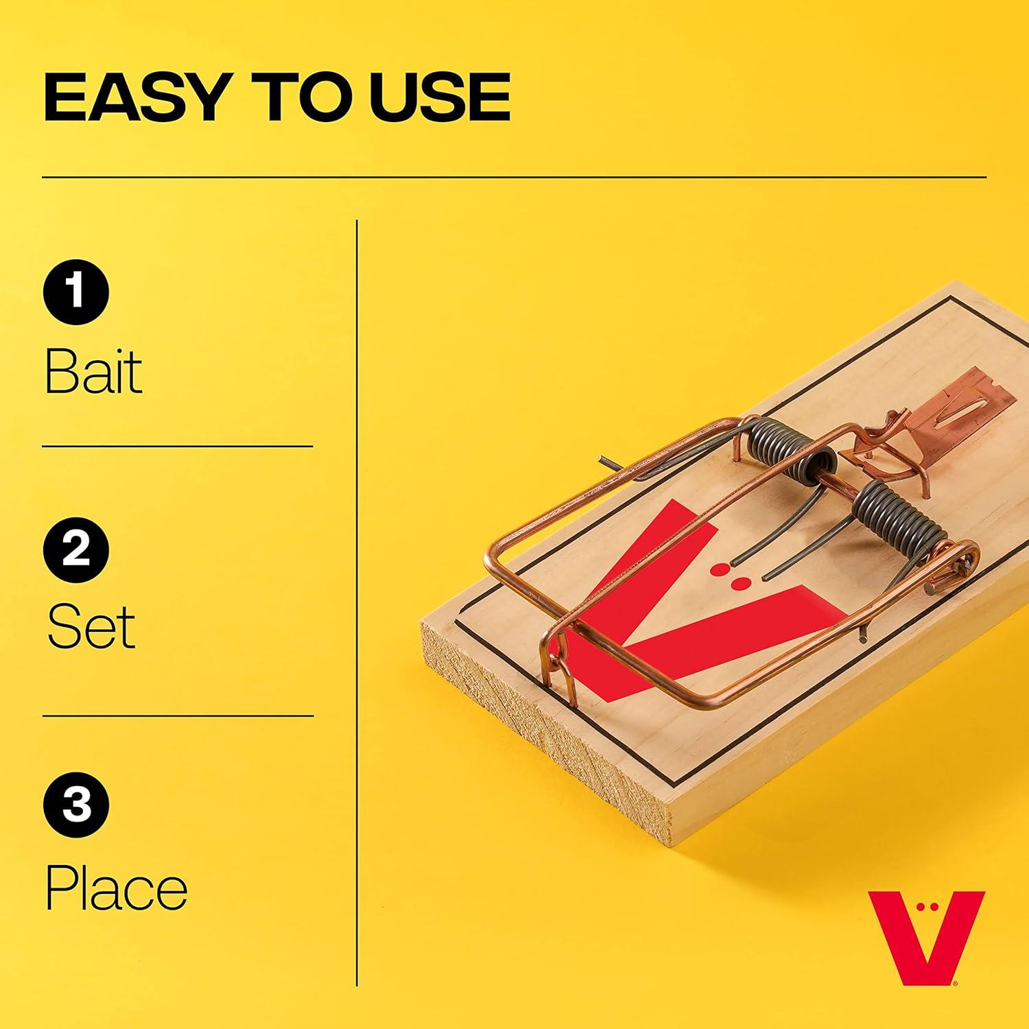 imageVictor Mouse Traps M03512 Plastic Pedal Sustainably Sourced FSC Wood Wooden Mouse Traps 12 Pack20 Traps