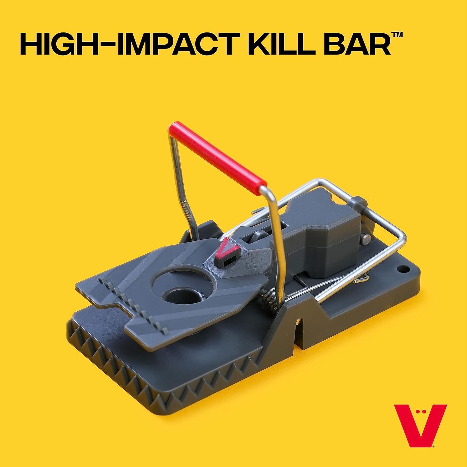 imageVictor Power Kill Mouse Trap M1423B Easy to Set Rat Trap Humanely and Quickly Kills Mice Versatile Placement Options 3 Pack3 Traps