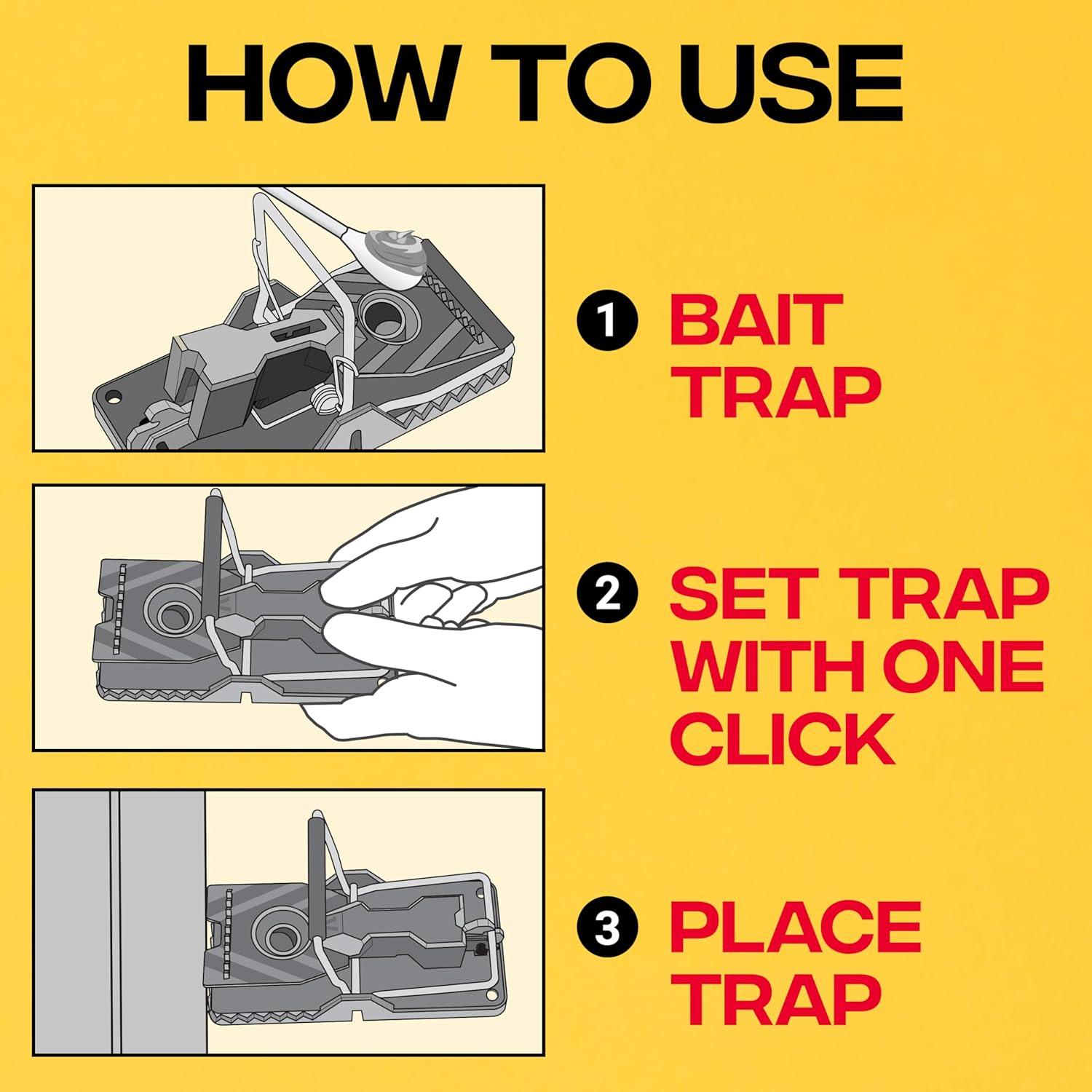 imageVictor PowerKill Humane Mouse Traps M393SSR 6 Easy Set Reusable PowerKill Victor Mouse Traps