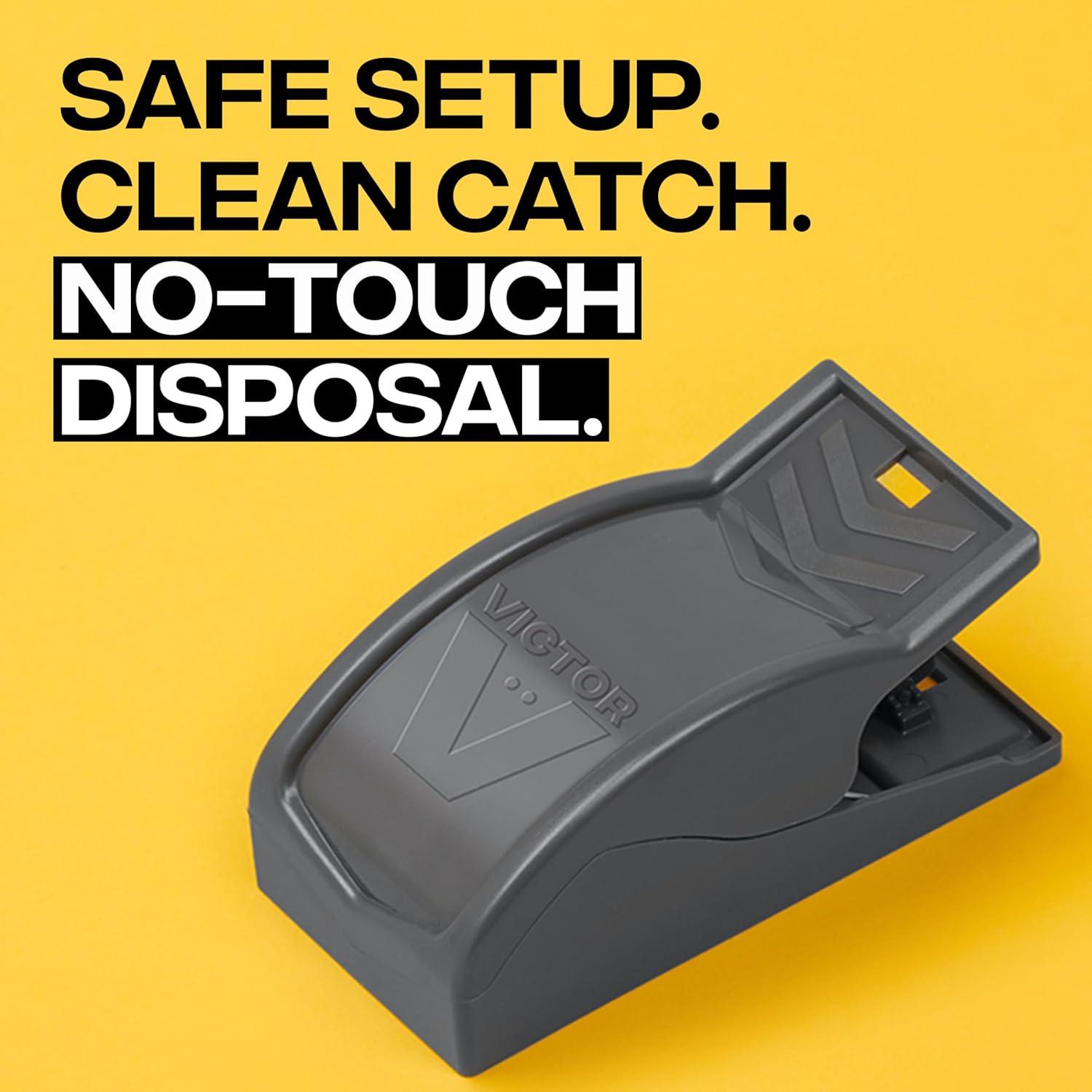 imageVictor SafeSet Mouse Trap Quick and Clean Rodent Disposal No Accidental Triggers 6 Reusable Mouse Traps M0706SR2 Traps