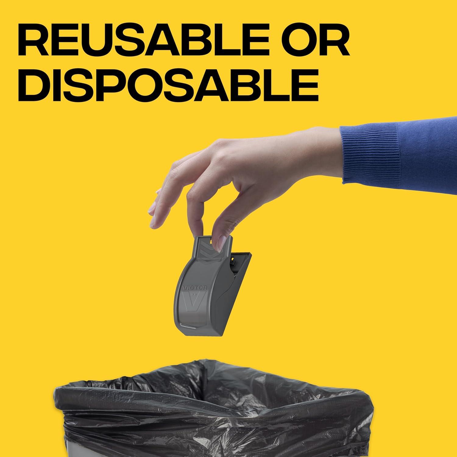 imageVictor SafeSet Mouse Trap Quick and Clean Rodent Disposal No Accidental Triggers 6 Reusable Mouse Traps M0706SR2 Traps