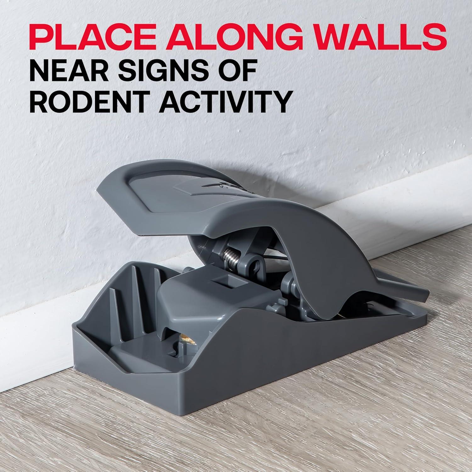 imageVictor SafeSet Mouse Trap Quick and Clean Rodent Disposal No Accidental Triggers 6 Reusable Mouse Traps M0706SR6 Traps