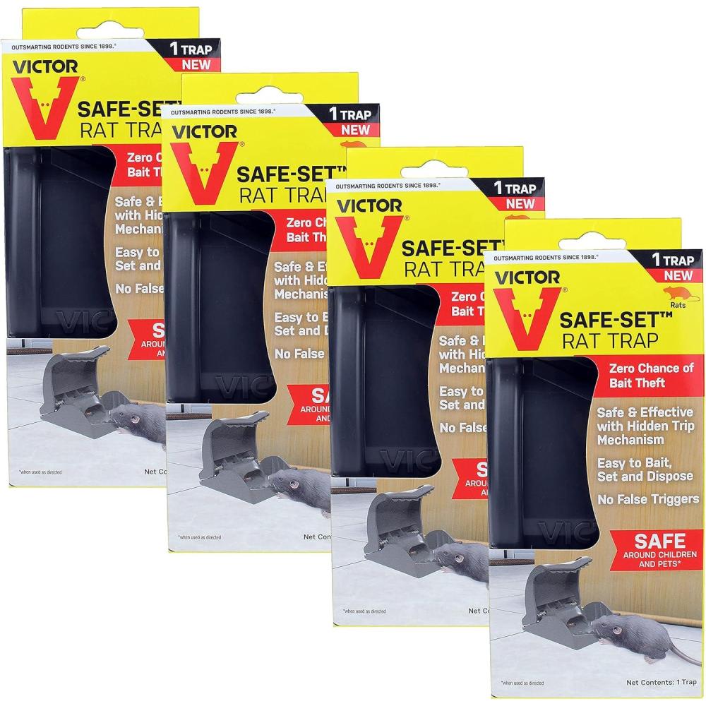 imageVictor M147 SafeSet Rat Trap 1 Black4 Traps