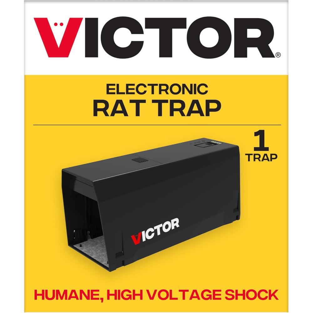 imageVictor M241BSR3 Indoor Electronic Rat Trap Humane Electric Rat Traps Indoor for Home No Touch No See Traps Pack of 31 Trap