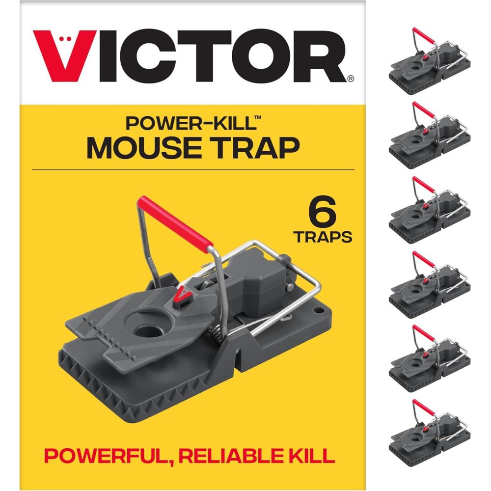 imageVictor PowerKill Humane Mouse Traps M393SSR 6 Easy Set Reusable PowerKill Victor Mouse Traps