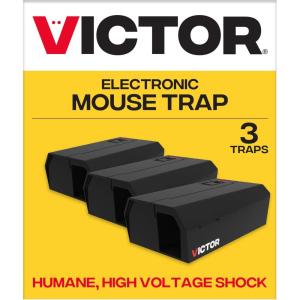 Victor Humane Mouse Traps Indoor for Home – M250BSR-3 – No Touch Electric Mouse Traps for Home, Pack of 3(3 Traps)