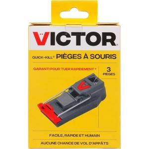 Victor M140B Quick-Kill Easy Set Mouse Trap, 2 Reusable Mouse Traps(3 Traps)