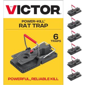Victor M144-2B Instant Power-Kill Easy Set Reusable Rat Trap – 2 Traps(6 Traps)