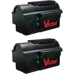 Victor M260 Indoor Multi-Kill Humane Electronic Mouse Trap – No Touch, No See Electronic Intant Kill Mouse Trap – 2 Traps, Black(2 Traps)
