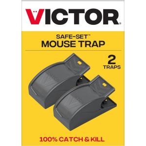 Victor Safe-Set Mouse Trap – Quick and Clean Rodent Disposal – No Accidental Triggers – 6 Reusable Mouse Traps – M070-6SR(2 Traps)
