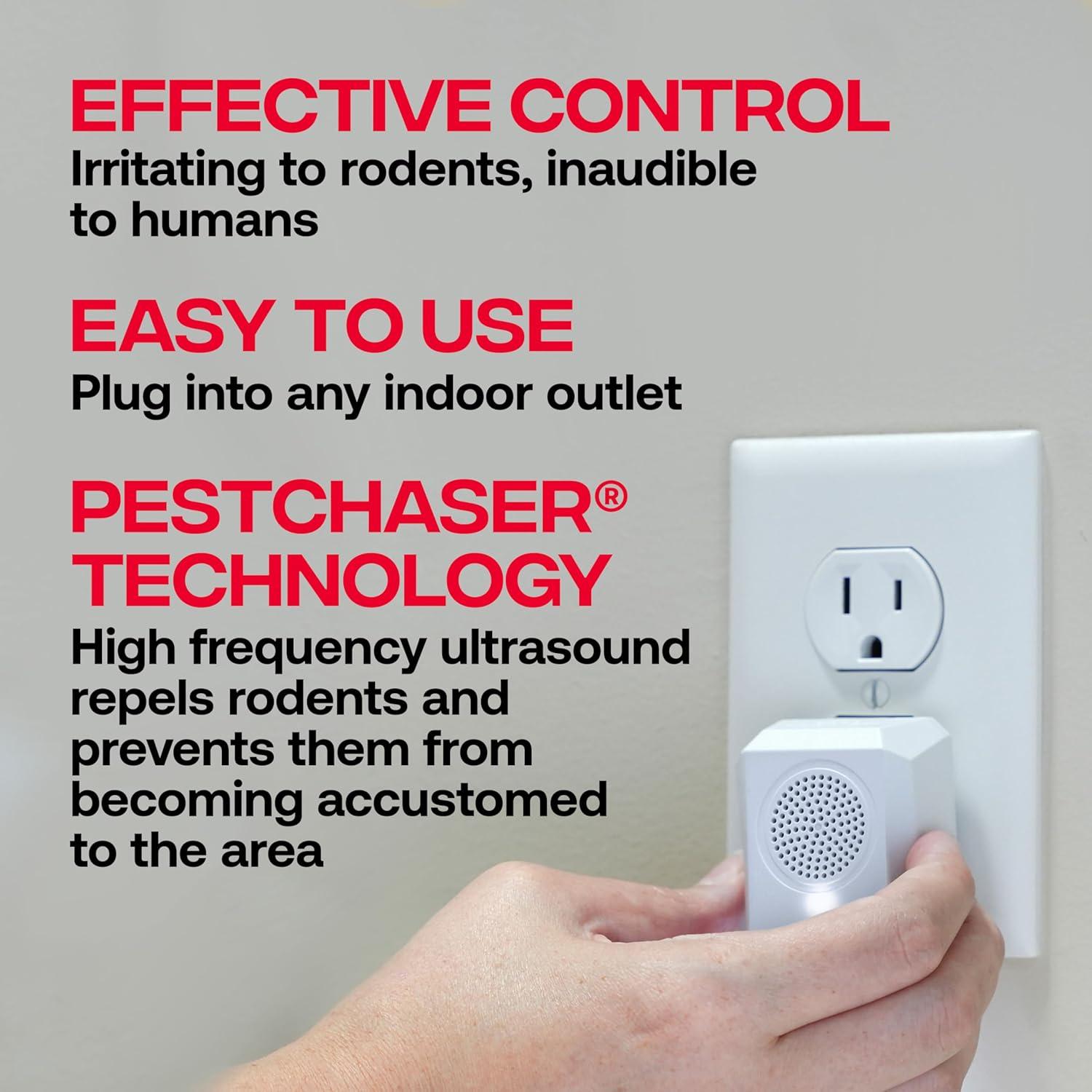 imageVictor PestChaser Rodent Repellent with Nightlight ampamp Outlet 1 Pack M751PS High Frequency Rodent Repeller Repel Rodents Indoors2 Pack