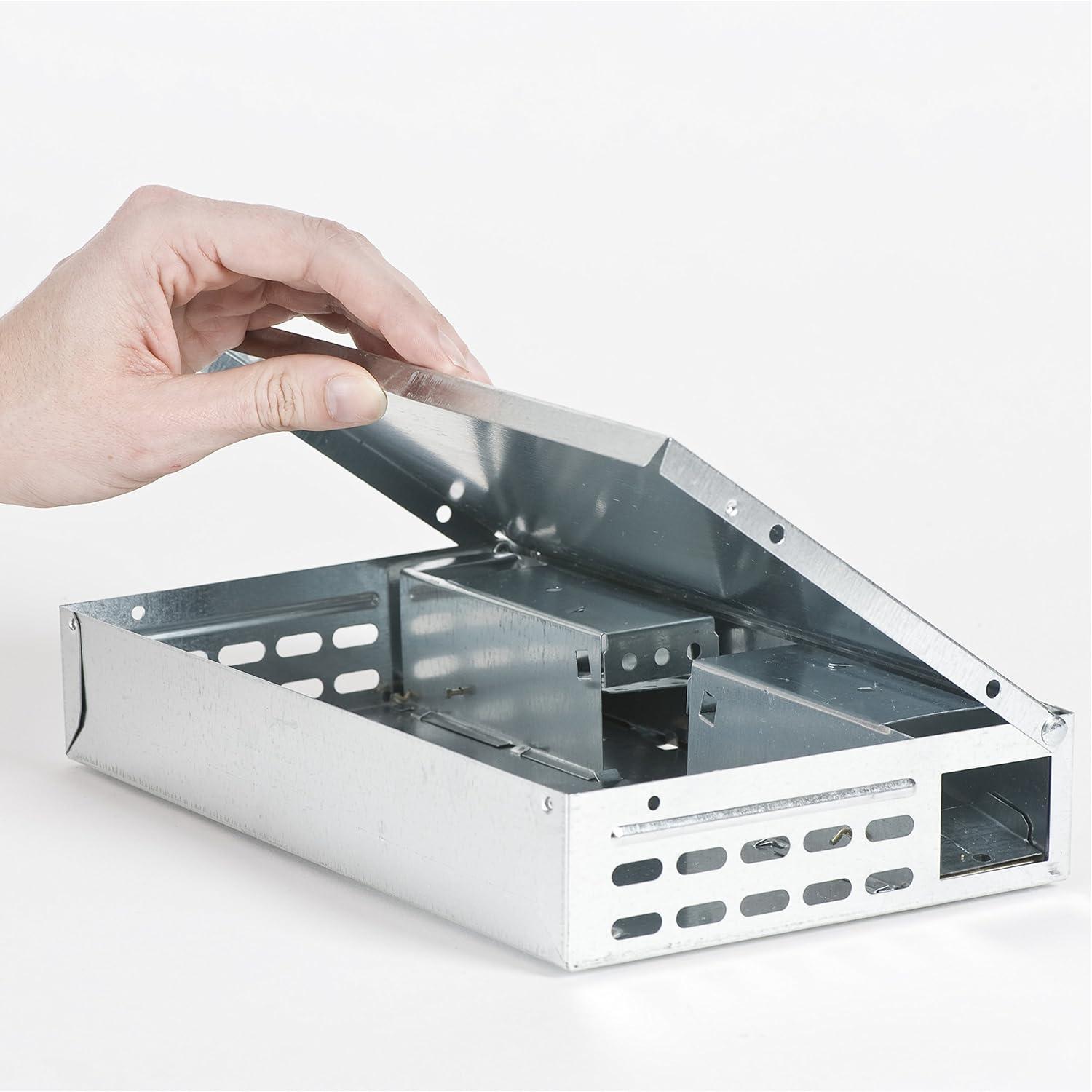 imageVictor Tin Cat MultiCatch Live Mouse Trap Indoor and Outdoor Humane Catch and Release Mouse Trap M310SSR Humanely Capture Mice 2 Traps2 Traps