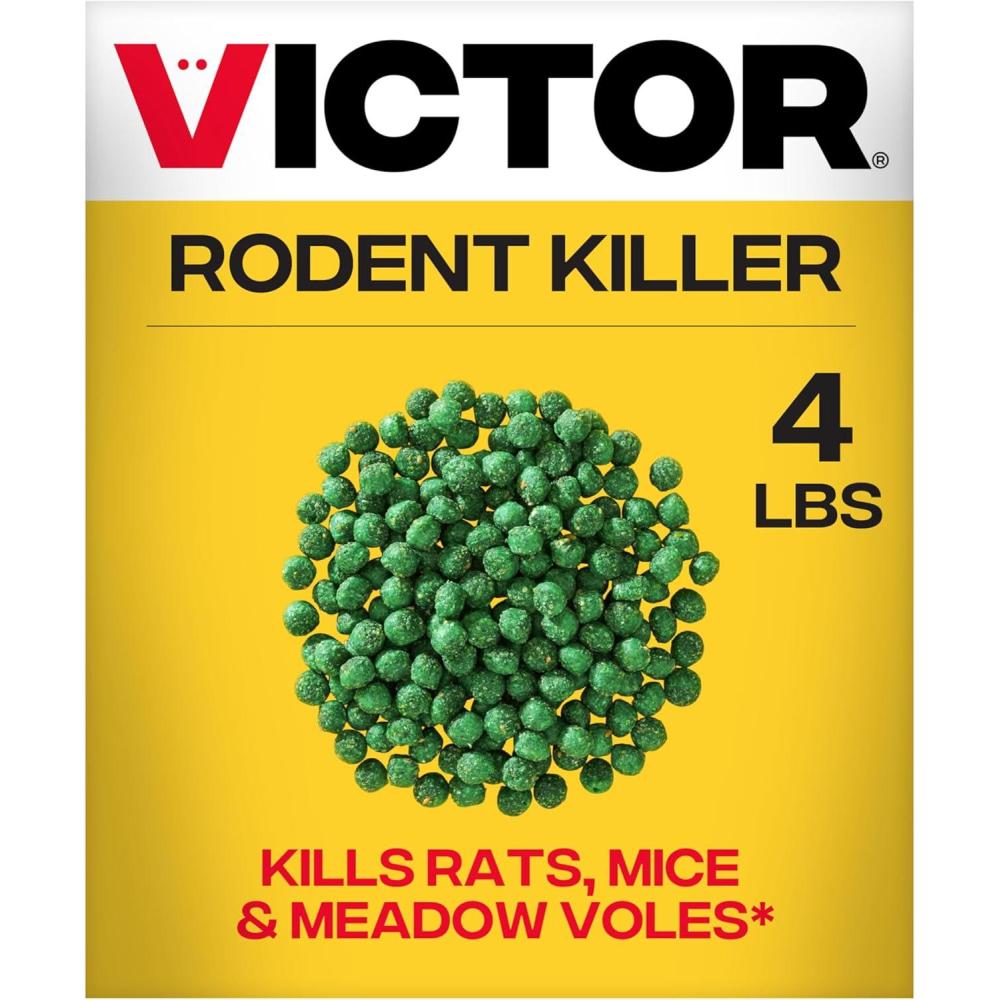 imageVictor Rat Poisoning for Inside ampamp Outside Use Kills Rats Mice Meadow Voles Mouse Poisoning for Indoor ampamp Outdoor Areas ReadytoUse 4 lb Bag M925Rodent Killer