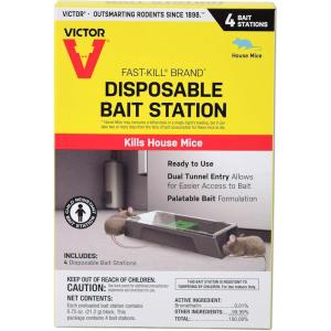 Victor M914 Fast-Kill Brand Ready-to-Use Disposable Mouse Bait Station – 2 Pack(4 pack)