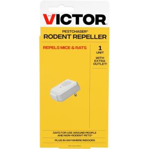 Victor PestChaser Rodent Repellent with Nightlight & Outlet – 1 Pack – M751PS – High Frequency Rodent Repeller – Repel Rodents Indoors(1 Pack)