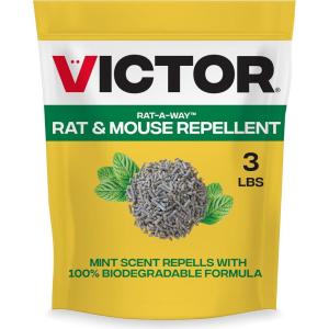 Victor Rat-A-Way Rat & Mouse Repellent – Repel Rodents Outdoors with Essential Oils – Biodegradable Pellets – Natural, Non-Toxic & Poison-Free Rodent Repeller for Rats and Mice – M807 – 3 lb Bag(1 Count (Pack of 6))
