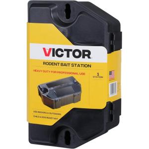 Victor Refillable Rodent Bait Station – XL Rodenticide Bait Station – Also Holds Rat Traps – Indoor and Outdoor Use – M901RB – Poison and Kill Rats