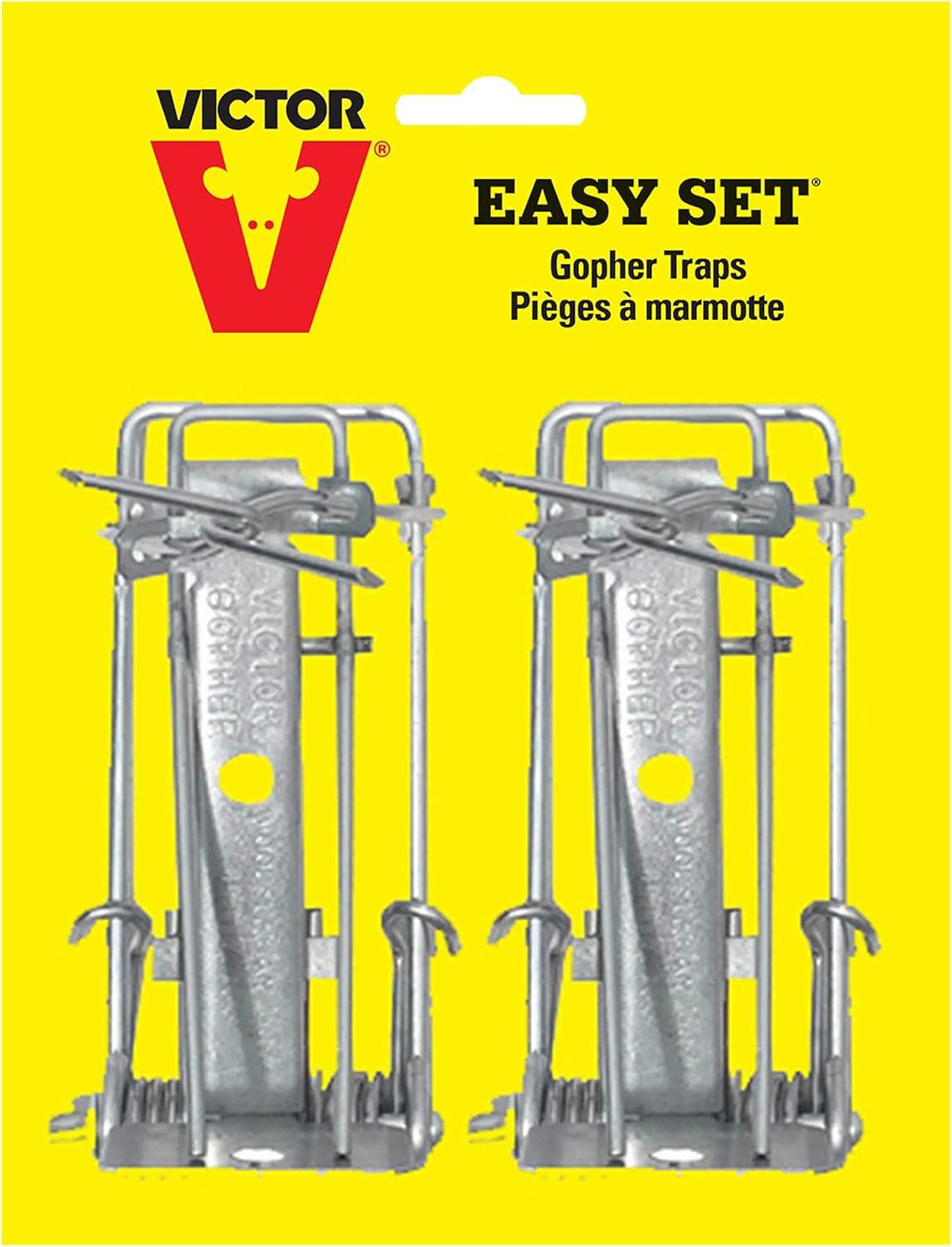 imageVictor Easy Set WeatherResistant Outdoor Gopher Trap 0611 Versatile Gopher Trap Kill Gophers in Yard 2 Pack24Pack