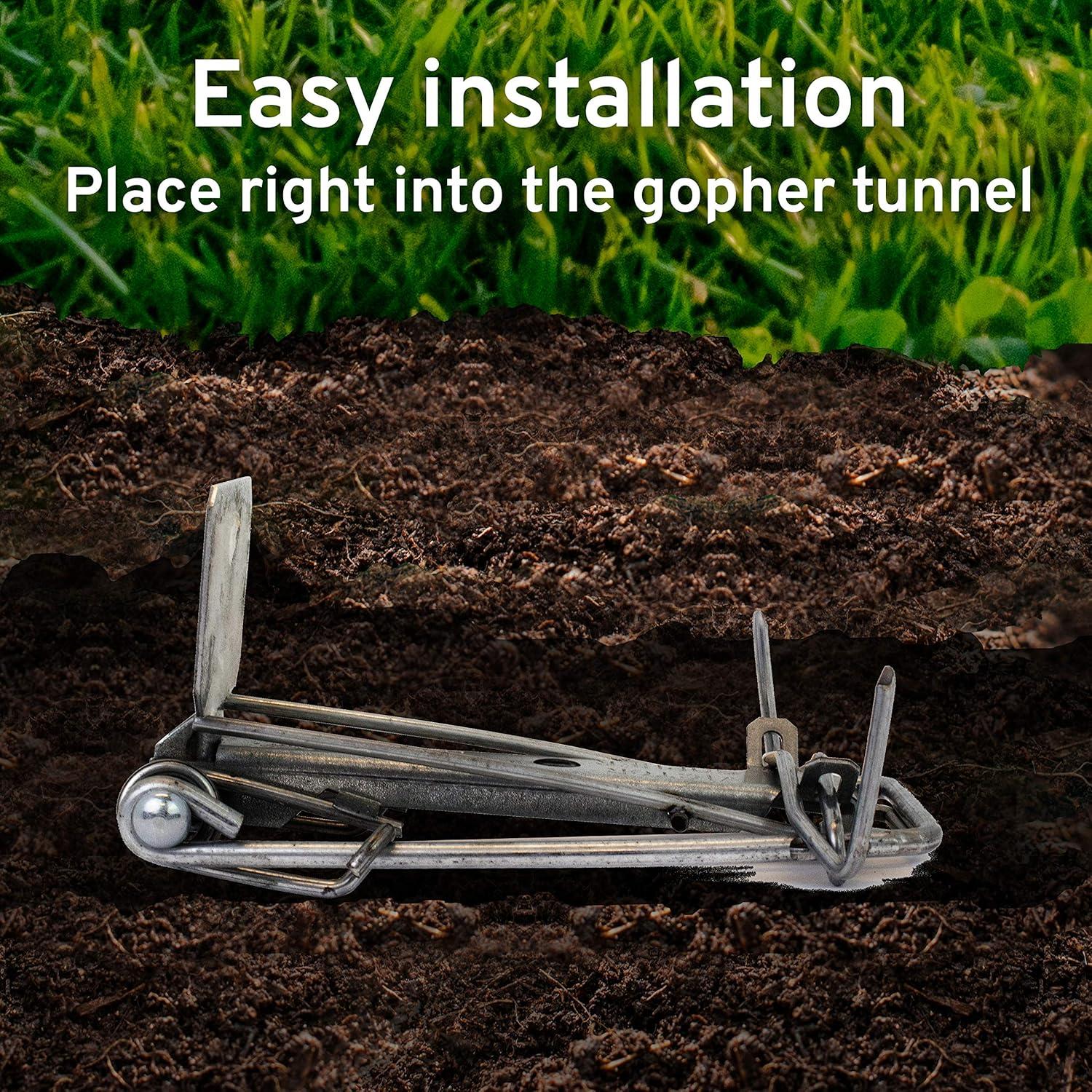 imageVictor Easy Set WeatherResistant Outdoor Gopher Trap 0611 Versatile Gopher Trap Kill Gophers in Yard 2 Pack24Pack