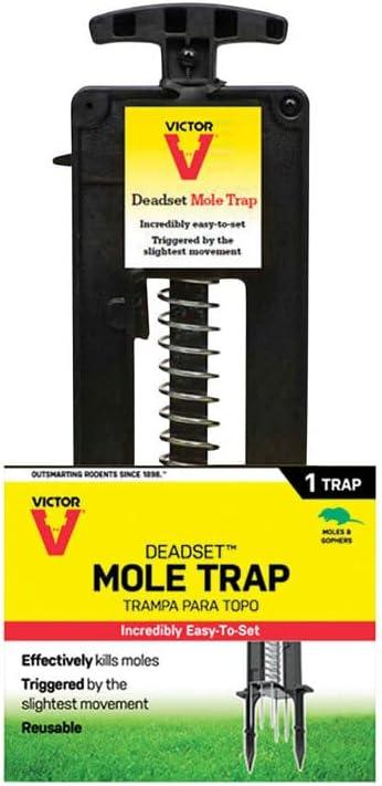 imageVictor EasytoSet Deadset Mole Trap and Killer M9015 Trap and Kill Moles OutdoorsMole Trap