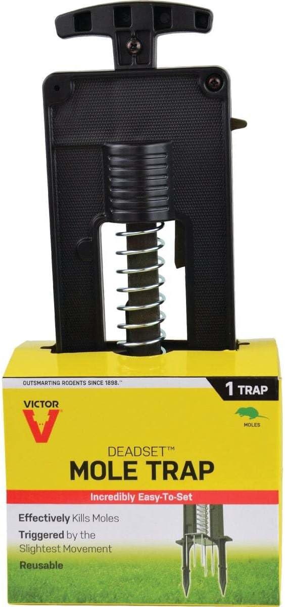 imageVictor EasytoSet Deadset Mole Trap and Killer M9015 Trap and Kill Moles OutdoorsMole Trap