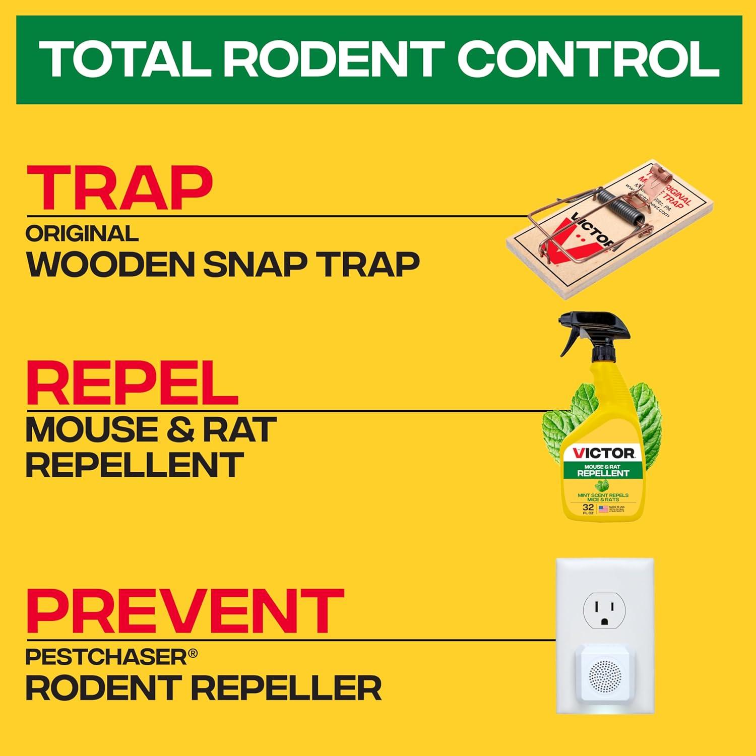 imageVictor Mouse and Rat Repellent Spray M809 Natural NonToxic Rodent Repellent Spray for Indoor and Outdoor Use Ready to Use 32 fl oz Bottle Up to 67 Linear Ft Coverage32 fl oz