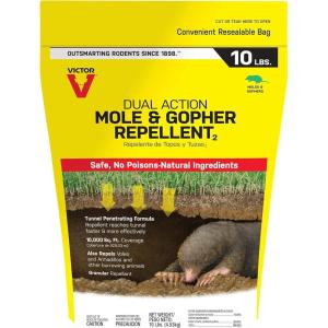 Victor Mole and Gopher Repellent – Repels Mole, Gopher, Vole, and Other Burrowing Animals – Repel Rodents Outdoors – M7002-2 – 10 lb Bag(160 Ounce (Pack of 1))