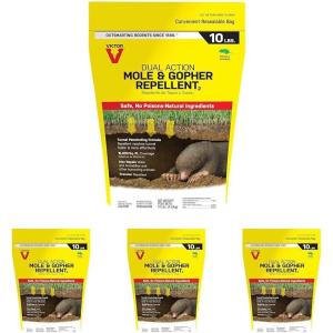 Victor Mole and Gopher Repellent – Repels Mole, Gopher, Vole, and Other Burrowing Animals – Repel Rodents Outdoors – M7002-2 – 10 lb Bag(160 Ounce (Pack of 4))