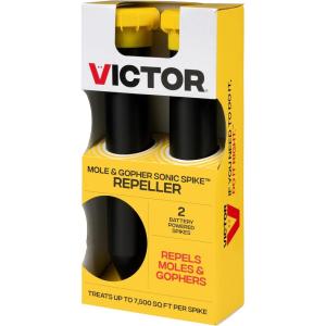 Victor Mole and Gopher Sonic Spike – Outdoor Mole and Gopher Repellent – M9012 – Chemical Free Solution – 2 Pack Sonic Spikes(2 spike (Pack of 6))