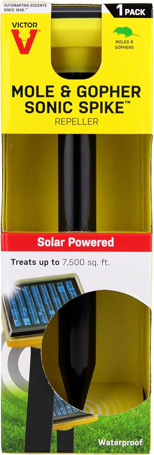 image:imageVictor Mole and Gopher Solar Powered Sonic Spike Outdoor Mole and Gopher Repellent M9014 Chemical Free Solution SolarPowered1 Count Pack of 2