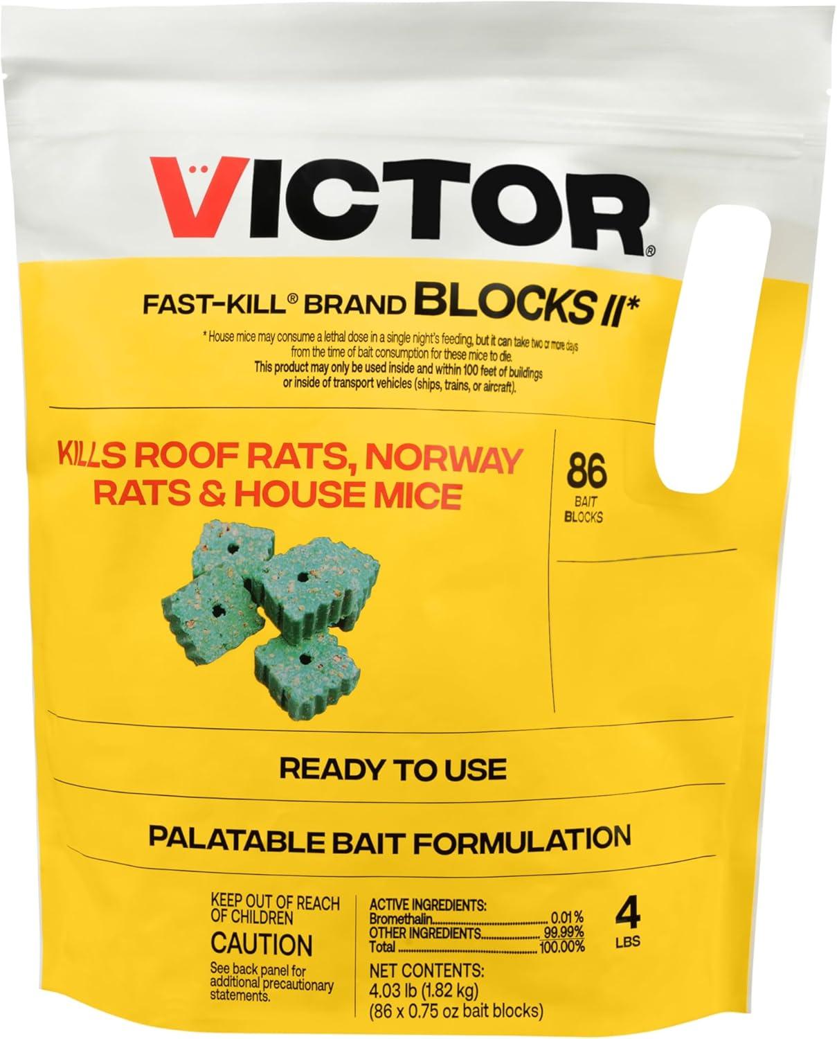 image:imageVictor FastKill Bait Blocks II Poison Bait Blocks Rat and Mouse Poisoning Bait