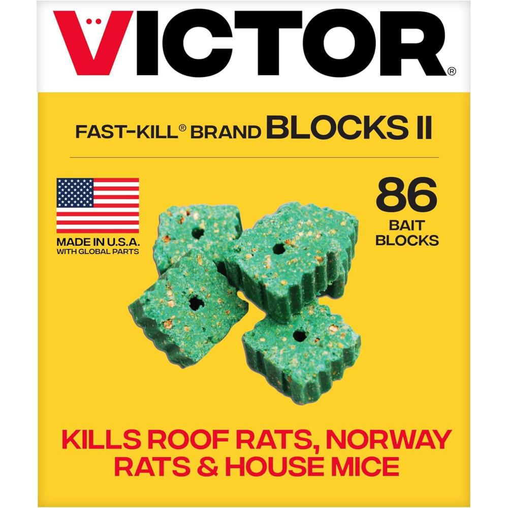 image:imageVictor FastKill Bait Blocks II Poison Bait Blocks Rat and Mouse Poisoning Bait