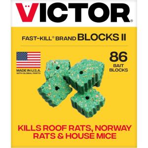 Victor Fast-Kill Bait Blocks II – Poison Bait Blocks – Rat and Mouse Poisoning Bait